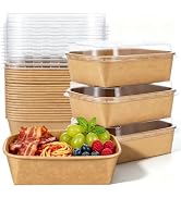 DTFMZOV 30 Pack 45 oz Large Charcuterie Boxes with Clear Lids, 7.7 x 5.9 x 3 Inch Bakery Take Out...