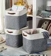 DECOMOMO Storage Baskets | Large Storage Bins 54.5L Fabric Baskets for Organizing Laundry Nursery...