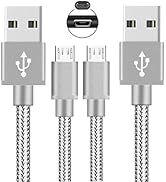 2PACK 3.3FT Micro USB Charging Cable for PS4 Xbox One X/S/One Elite Controller Kindle Tablet for ...