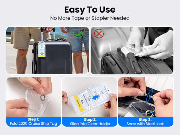 plastic luggage tag cruise