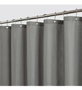 THAIGEE Waterproof Fabric Shower Curtain, No Liner Needed, 72W x 72L, Grey | No Separate Liner Ne...