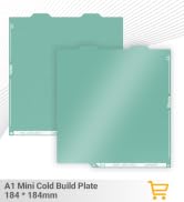 Energy-Saving A1 Mini Cold Build Plate 184 * 184mm Double Sided Glossy+Matte Low-Temperature Prin...