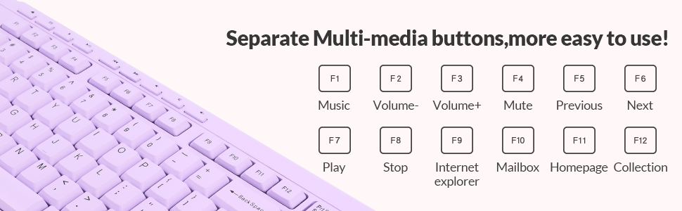 12 Multimedia Keys