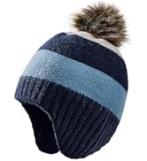 Century Star Baby Boy Girl Winter Hat- Warm Knit Satin Lined Beanie for Infant Toddler