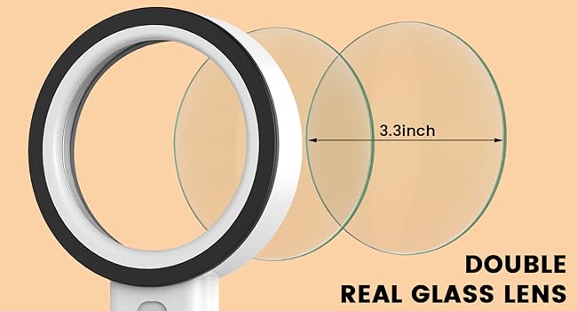 magnifying glasses with light