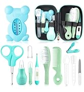Baby Grooming Kit, Infant Safety Care Set with Hair Brush Comb Nail Clipper Nasal Aspirator,Baby ...