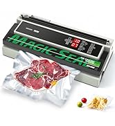 MAGIC SEAL 16'' Commercial Vacuum Sealer Machine, Meat Sealer Vacuum Packing Machine with Double ...