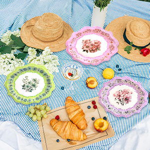Floral Paper Plates
