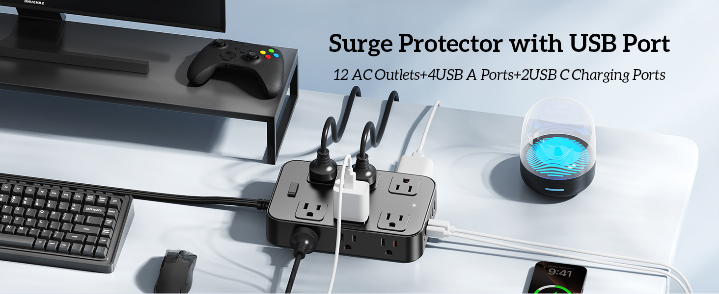 Surge Protector with USB Port