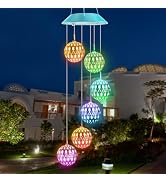 Toodour Solar Wind Chime, Color Changing Moroccan Ball Wind Chimes, LED Decorative Mobile, Gifts ...