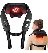 Cordless Neck and Shoulder Massager for Pain Relief Deep Tissue with Heat | Upgraded Graphene Hea...