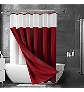 Shower Curtain with Liner Set, Polyester Shower Curtains for Bathroom,Waterproof Shower Curtain w...