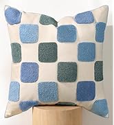 Kokaaee Embroidered Throw Pillow Cover 18x18 Inch - Modern Decorative Summer Pillow Cover with Zi...