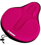 DAWAY Comfortable Bike Seat Cover - Silicone Gel & Memory Foam Padded Bike Seat Cushion for Men W...