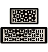 Livcoz Boho Geometric Kitchen Rugs Set of 2, Bohemia Black Beige Kitchen Mats Home Decor, Farmhou...