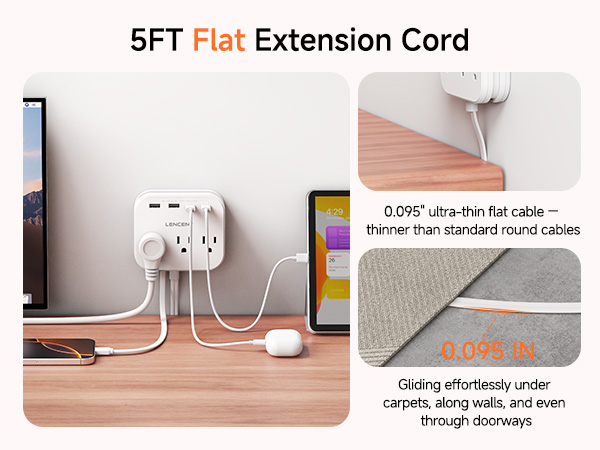 5 FT Flat Cord