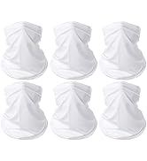 6 Pieces Summer Face Cover Scarf Mens Neck Gaiter For Men Women UV Protection Face Breathable Sun...