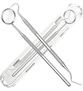 G.CATACC 2 Pcs Dental Tools for Teeth Cleaning, Mouth Mirror & Metal Dental Pick Tooth Scraper Pl...