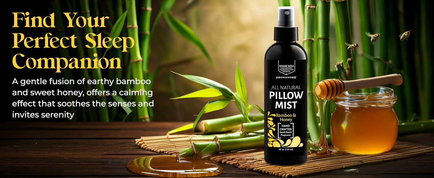 Bamboo dripping Honey calming serenity