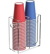 BOSSCASA Disposable Coffee Cup Dispenser with Handles, Countertop or Wall Mount Hot/Cold Drink Cu...