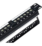 Cat6 Patch Panel 24 Port 1U, Keystone Patch Panel 19" Rackmount or Wallmount 10G Support for Cat6...