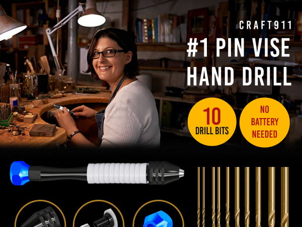 Pin Vise Blue Hand Drill