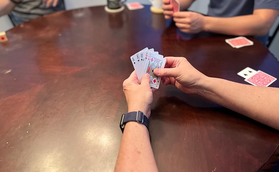 Euchre on a Saturday night with the family