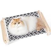 MITREL Elevated Wooden Cat Bed – 24"x15.7"x5.9" Breathable Hammock Pet Bed for Indoor/Outdoor Use...