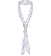 Haakong Sparkling Scarf for Women Glitter Scarf with Sequins Long Necktie Belt for Halloween Part...