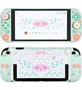 DSINFOYO Cute Cherry Blossom Protective Case for Switch 2 (2025), 2 Ergonomic Soft Silicone Contr...