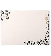 Dashleigh 50 Cheetah Animal Print Gold Foil Notecards, 4x6 inches