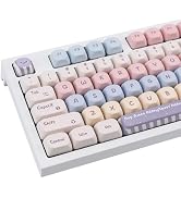 GEKUCAP Candy Color PBT Keycaps Set XOA Profile Cute Round Keycaps 138 Keys Custom Dye-Sublimatio...