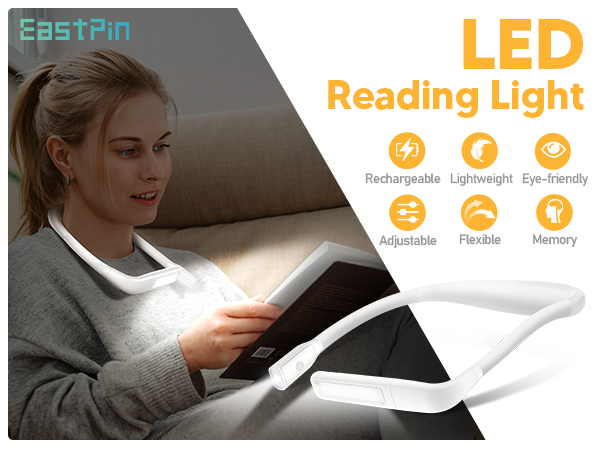 EastPin Book Light LED Neck Reading Light