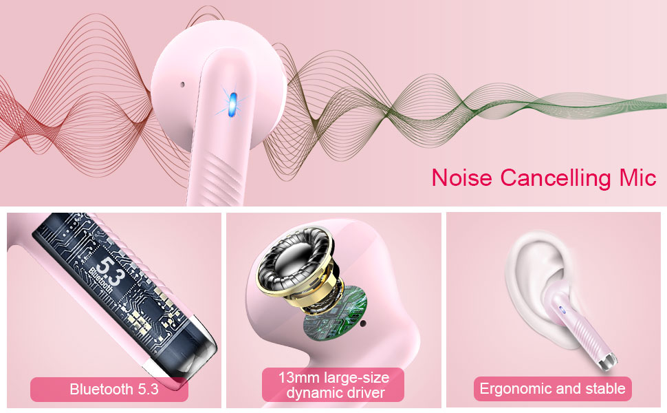 Wireless Earbuds, Bluetooth 5.3 Earbuds
