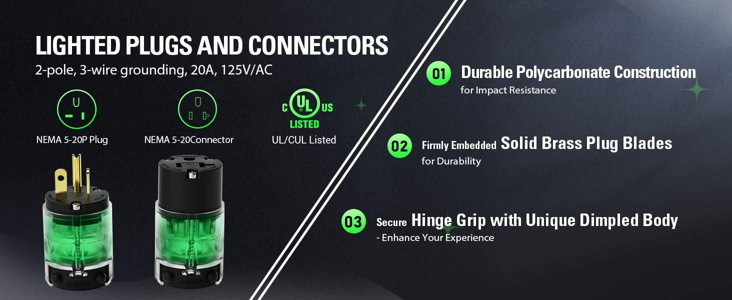 Lighted Plug and Connector Set