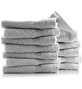 Hearth & Harbor Washcloths 12 Pack - 100% Cotton Washcloth for Body and face, High Absorbent and ...