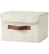 VinneGenzz Storage Boxes with Lid 3D Textured Fabric Storage Bins Organizer Containers Decorative...
