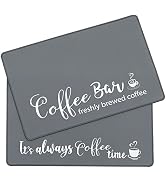 SHACOS Coffee Mat 2pcs 12x19” Coffee Bar Mat Absorbent Non-slip Coffee Maker Mat for Countertops ...
