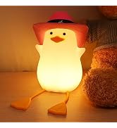 Anywin Cute Benson Ducks Night Light, Squishy Touch Silicone Animal Nursery Bedside Lamp, Dimmer ...