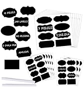 120pcs Chalkboard Labels for Storage Bins, Waterproof Mason Jar Labels, Chalk Labels for Containe...