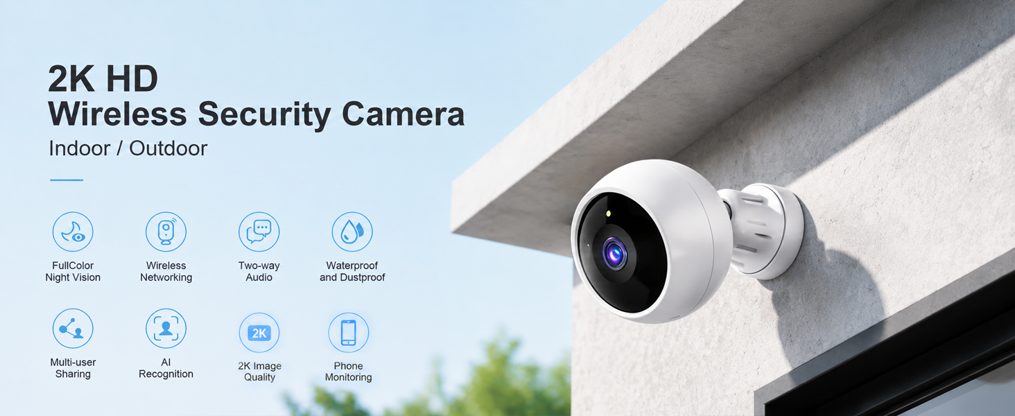 2K Wireless Security Camera