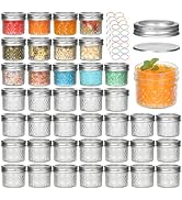 Alotpower 4 oz Mini Mason Jars with Lids 40pack, Empty Small Mason Jars with Lids and Bands for J...
