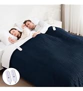 FVERWAG Electric Blanket Queen Size, Double Zone Heating Heated Blanket | 5 Heating Levels, 10 Ho...