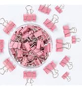 Creechwa Binder Clips Assorted Sizes, Morandi Colors, Durable Metal Binder Clips for Office, Cute...