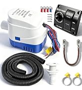 maierke 1-1/8 Boat Bilge Pump Hose Kit,1100gph Electric 12v Bilge Pump Can Choose,1-1/8 Dia 6 FT ...