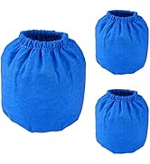 EAGLEGGO 3 Pack VRC2 Cloth Filter for Vacmaster 1.5 to 3.2 Gallon Wet/Dry Vacuums, Also fit for A...