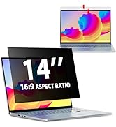 Laptop Privacy Screen 14 Inch 16:9 Aspect Ratio, Laptop Screen Privacy Shield Compatible With Len...
