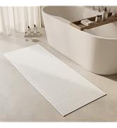 Triohero Bathroom Runner Rug, Long Bath Mat Washable Thin Quick Dry Low Pile Bathroom Runner Rugs...
