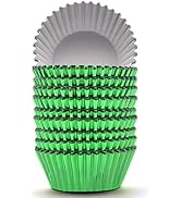200 Pcs Green Foil Cupcake Liners Standard Baking Cups Muffin Paper Cases