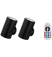 Horta Night Lights Plug into Wall 2 Pack, RGB Color Changing Plug in Night Light with Remote, Dus...